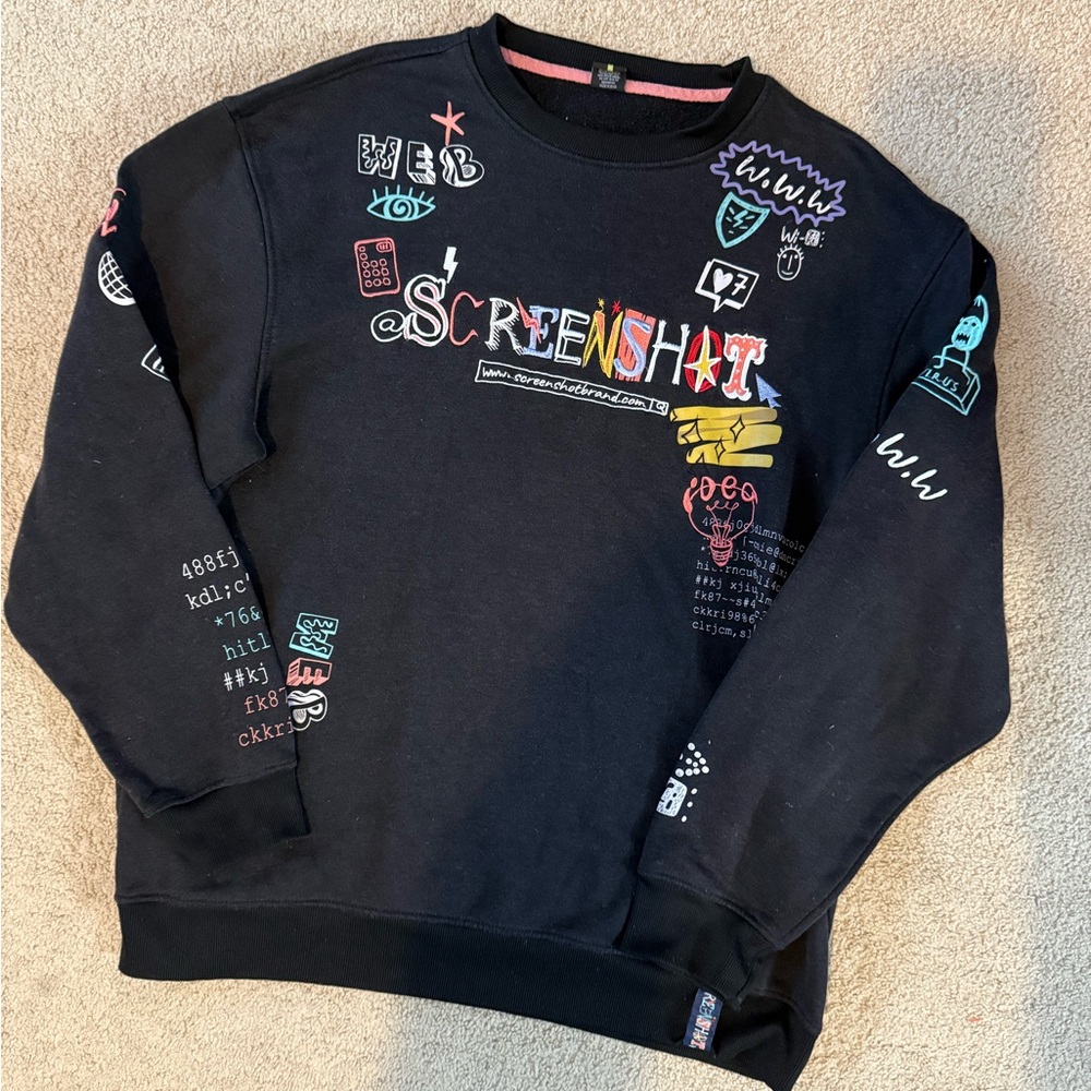 Screenshot Black Graphic Sweatshirt